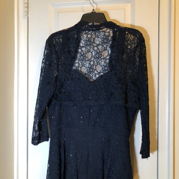 Ideas by Barbara Gown Style# 5825 NAVY BLUE Size M NWT - Picture 7 of 16